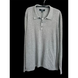 Magaschoni Men Wool Blend Sweater Gray Size Medium Heavy Knit NWT ORIGINALLY $69